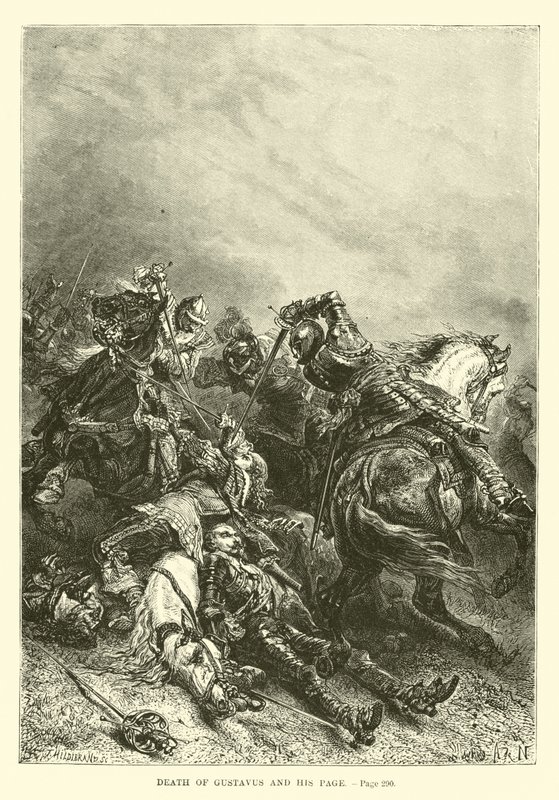 Gustavus og hans sides død av French School