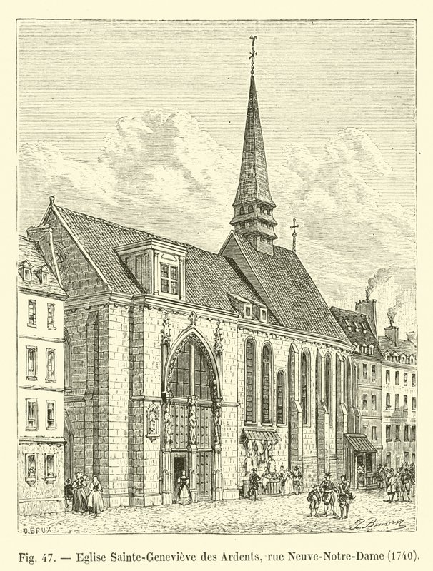 Sainte-Genevieve des Ardents kirke, rue Neuve-Notre-Dame, 1704 av French School