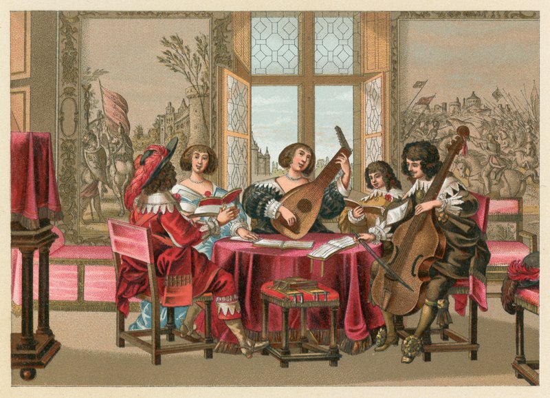 Europa XVIIth Cent Costume av French School