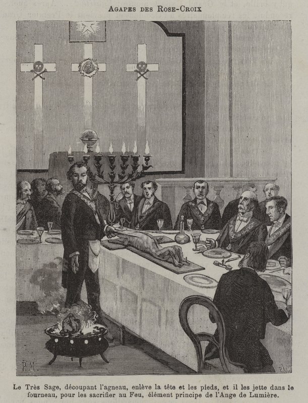 Feast of the Rose Croix (gravering) av French School