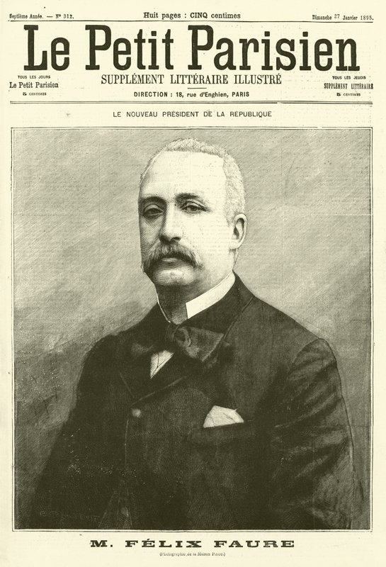 Felix Faure, ny president i Frankrike (gravering) av French School