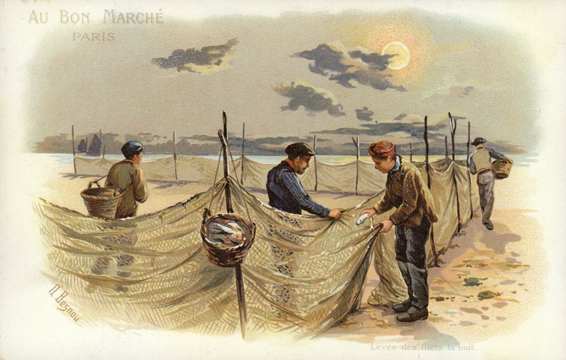 Fiskere og garn av French School