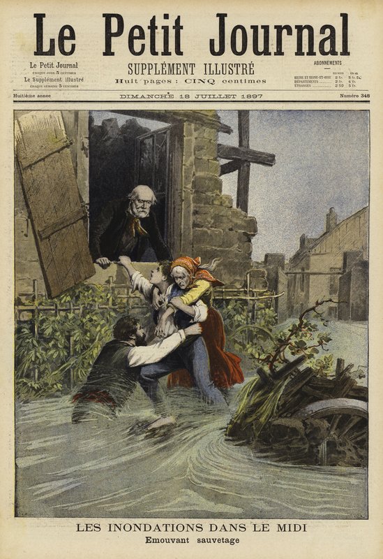 Flom i Midi, Frankrike, 1897 av French School