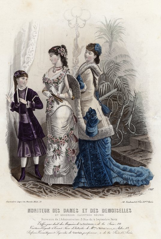 Fransk moteplate, sent på 1800-tallet av French School