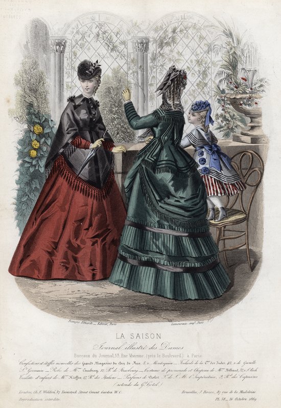 Fransk moteplate, sent på 1800-tallet av French School