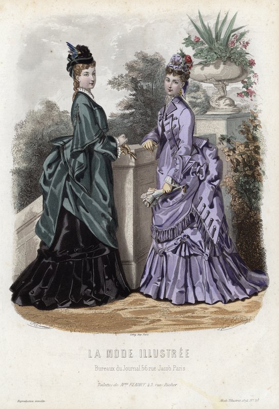 Fransk moteplate, sent på 1800-tallet av French School