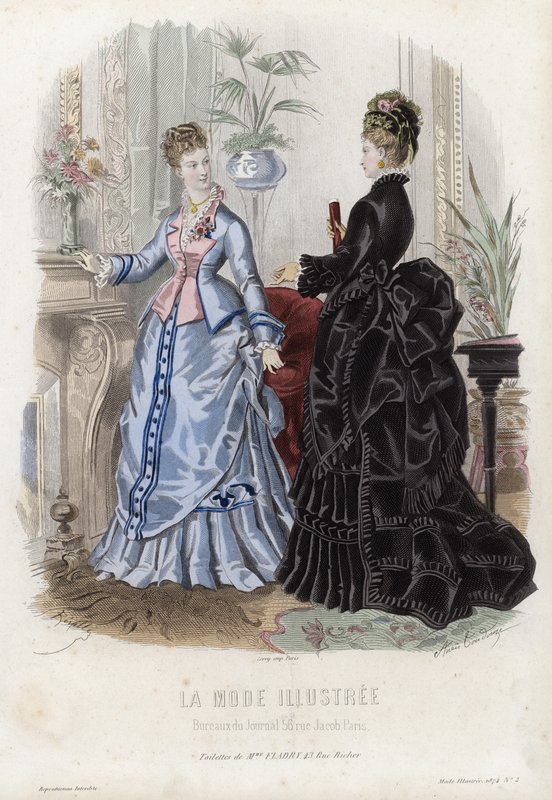 Fransk moteplate, sent på 1800-tallet av French School