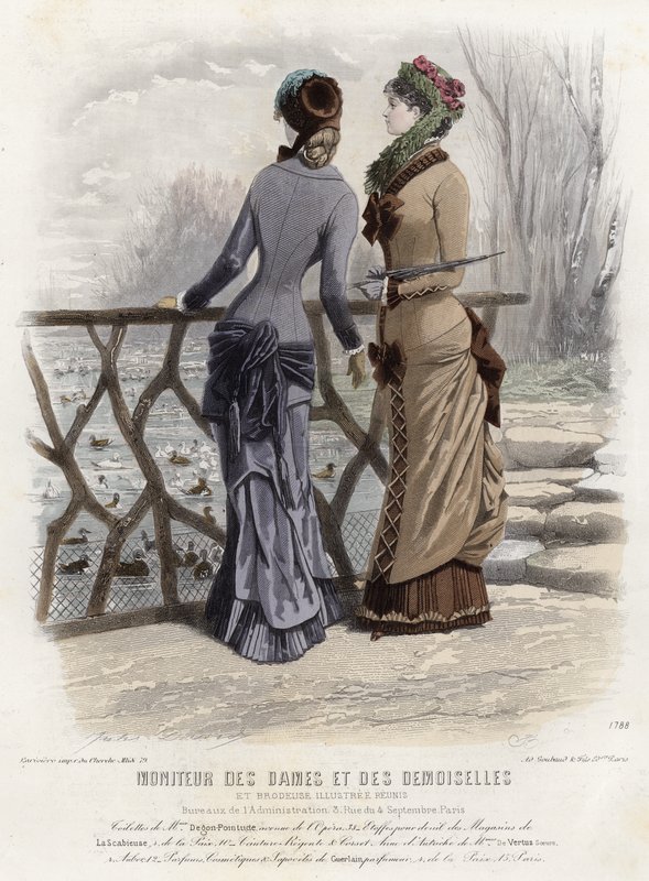 Fransk moteplate, sent på 1800-tallet av French School