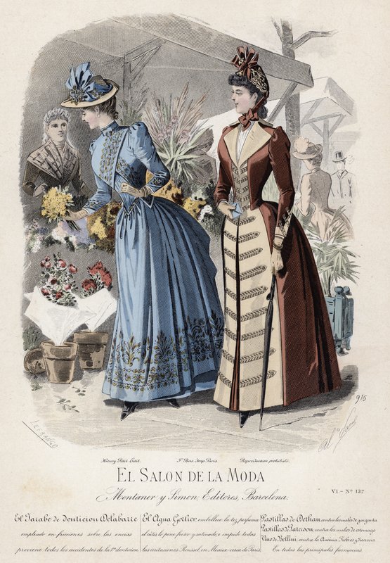 Fransk moteplate, sent på 1800-tallet av French School