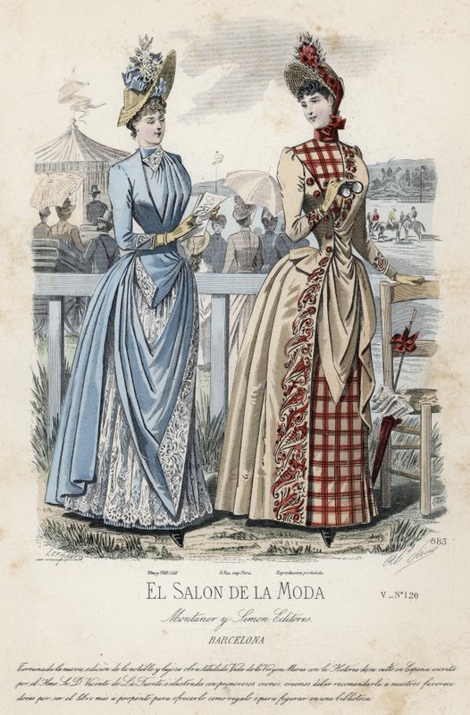 Fransk moteplate, sent på 1800-tallet av French School