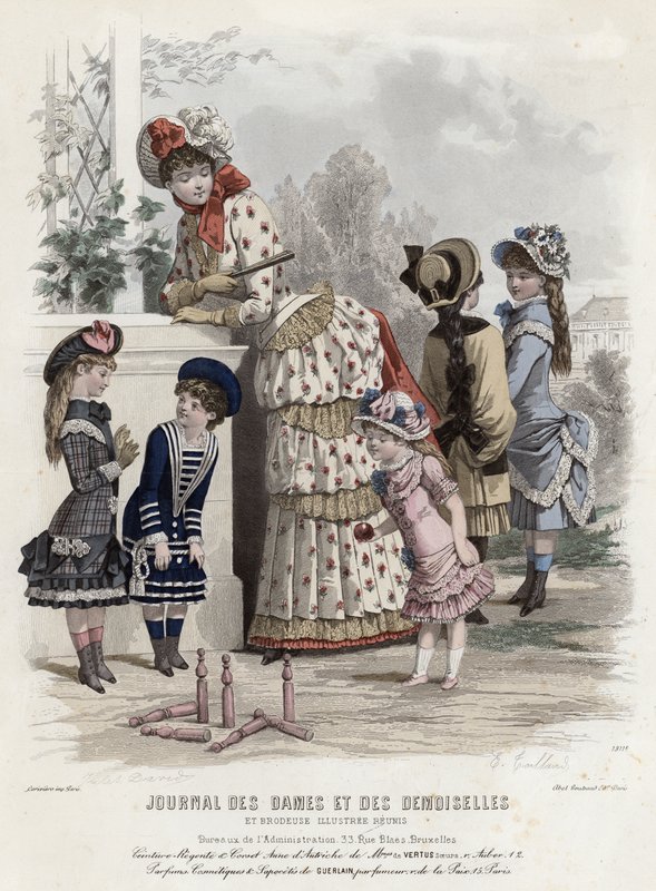 Fransk moteplate, sent på 1800-tallet av French School