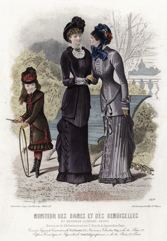 Fransk moteplate, sent på 1800-tallet av French School
