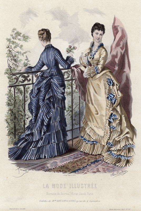 Fransk moteplate, sent på 1800-tallet av French School