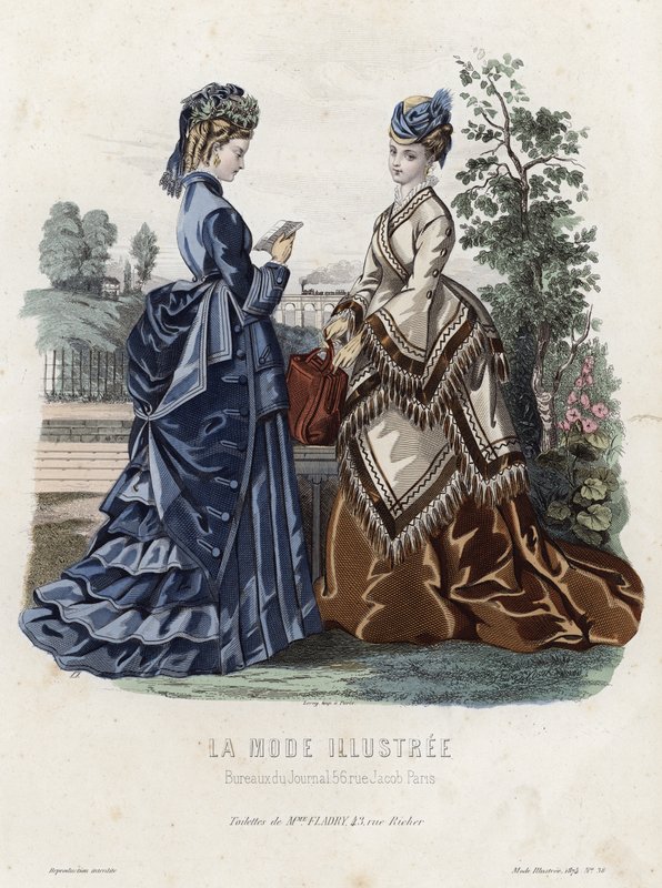 Fransk moteplate, sent på 1800-tallet av French School