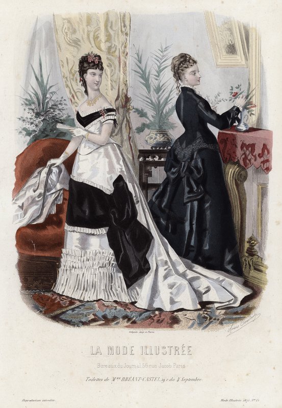 Fransk moteplate, sent på 1800-tallet av French School