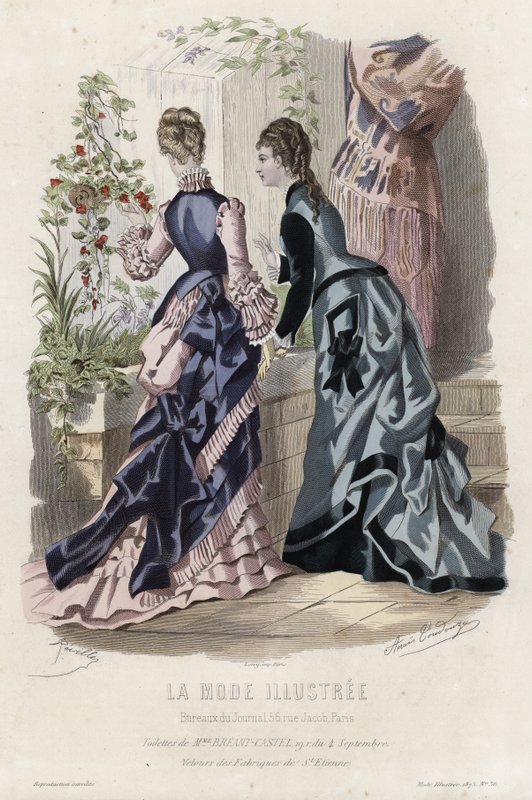 Fransk moteplate, sent på 1800-tallet av French School