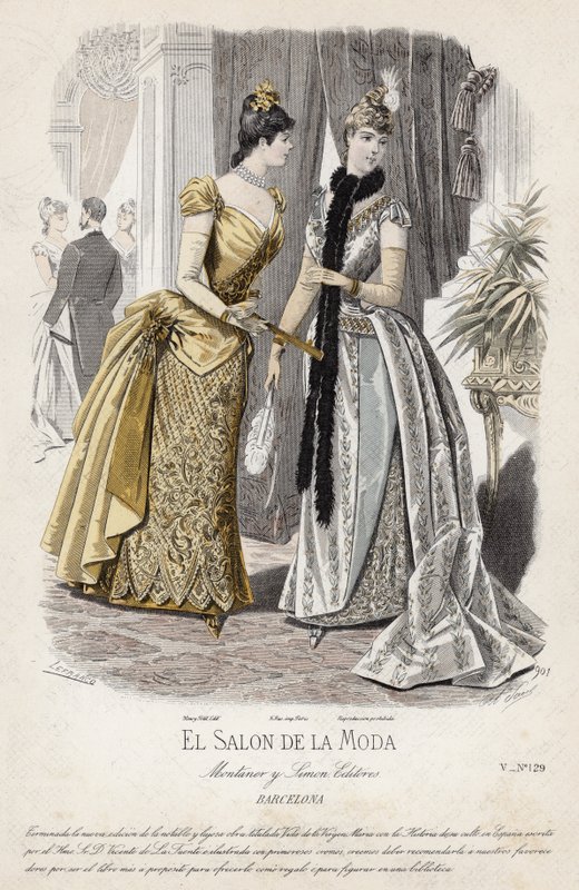 Fransk moteplate, sent på 1800-tallet av French School