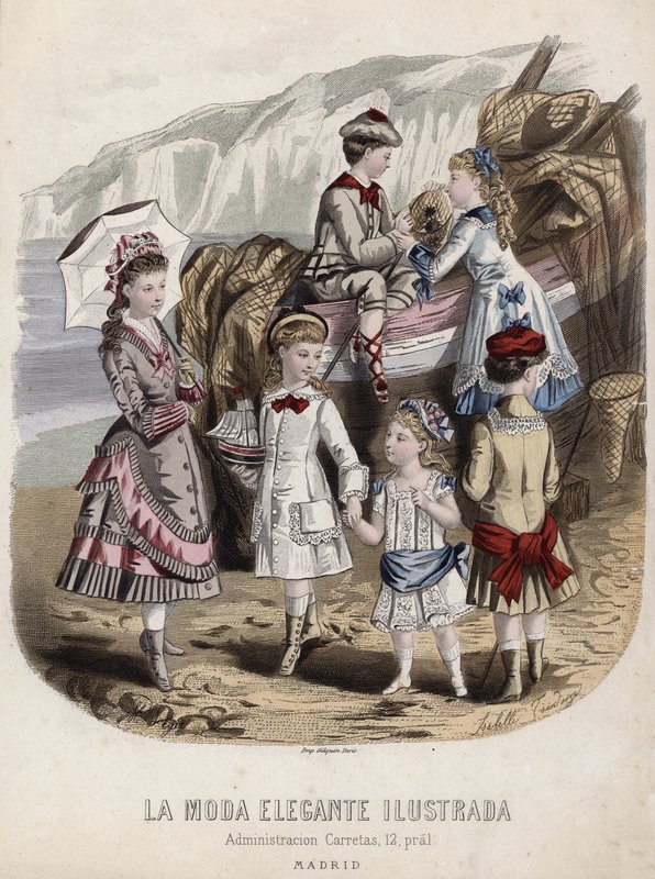 Fransk moteplate, sent på 1800-tallet av French School