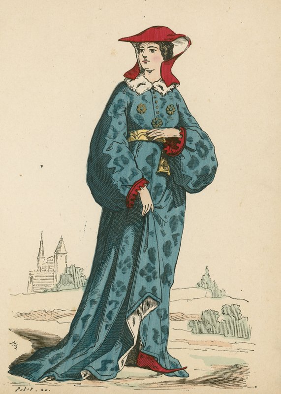 Fransk adelskvinne, 1395 av French School