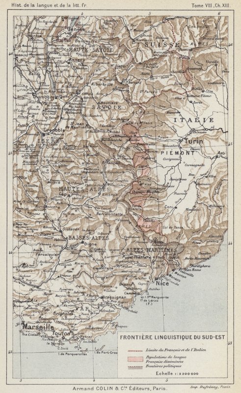Southeast Linguistic Frontier (farge litho) av French School