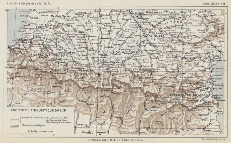 Southern Linguistic Frontier (farge litho) av French School