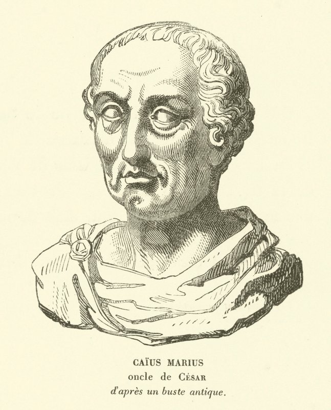 Gaius Marius, onkel til Julius Caesar (gravering) av French School