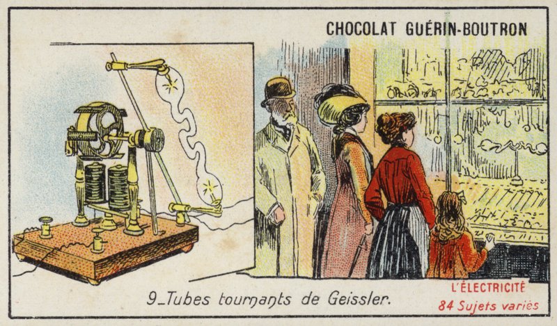 Geissler-rør (chromolitho) av French School