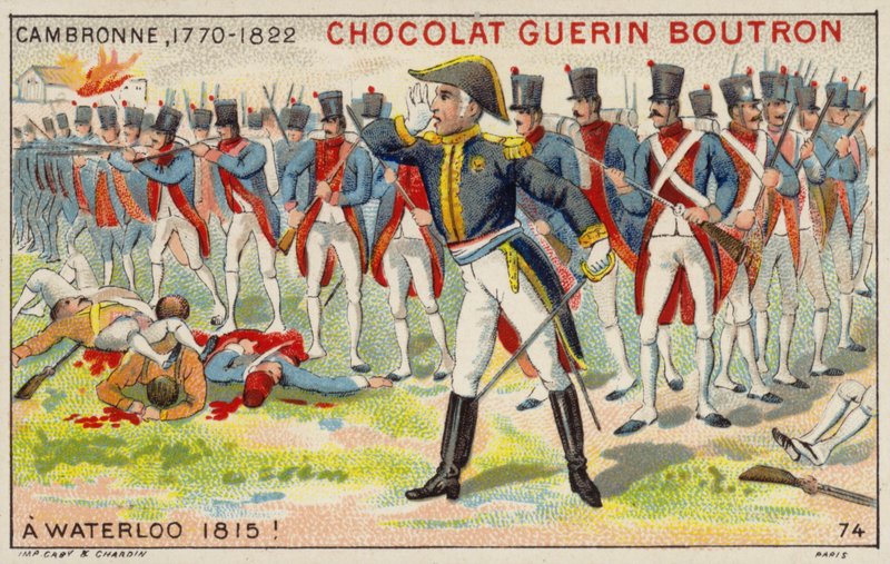 General Cambronne i slaget ved Waterloo av French School