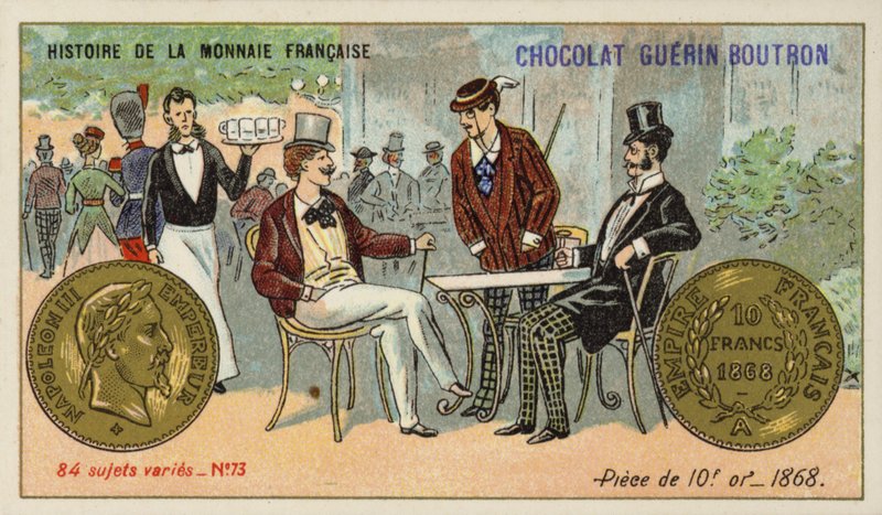 Gull 10 franc stykke av French School
