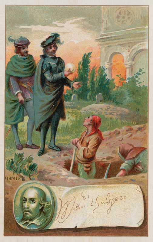 Gravplassscene fra Hamlet av French School