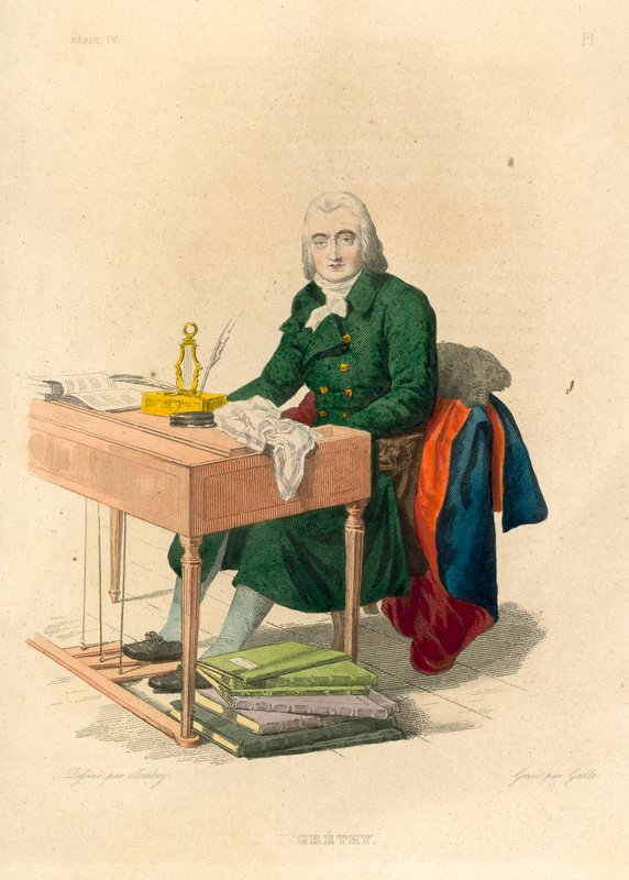 Gretry (farget gravering) av French School