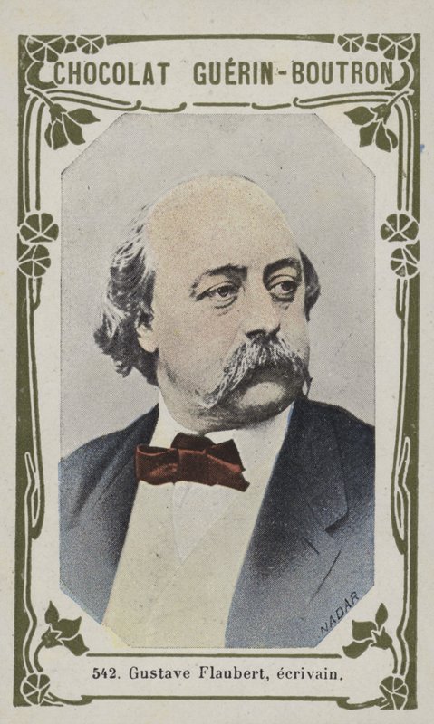 Gustave Flaubert, forfatter (farget bilde) av French School