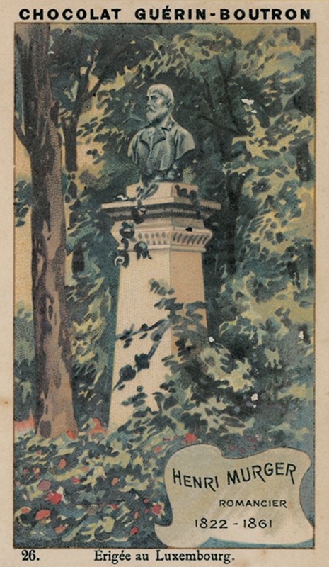 Henri Murger, romanforfatter, 1822-1861, Erigee i Luxembourg av French School