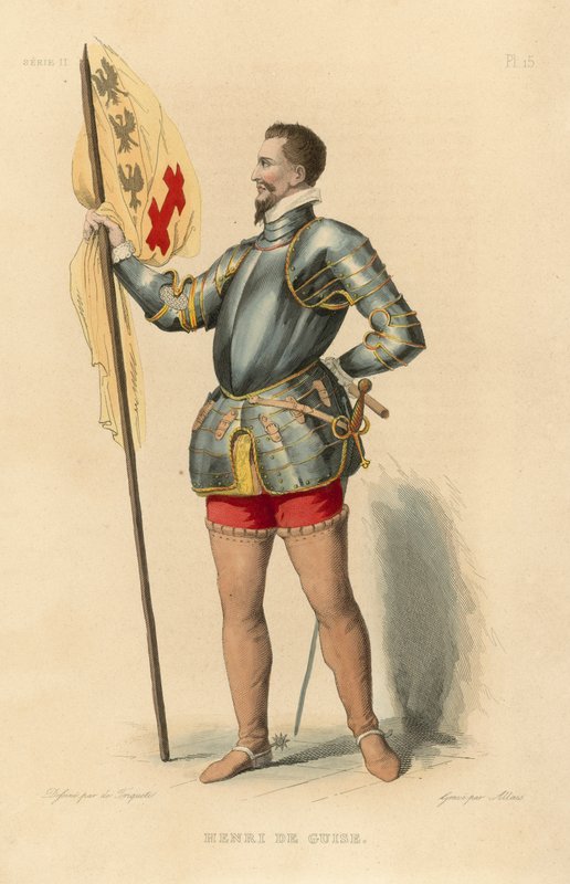 Henri de Guise (farget gravering) av French School