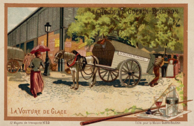 Isvogn (chromolitho) av French School