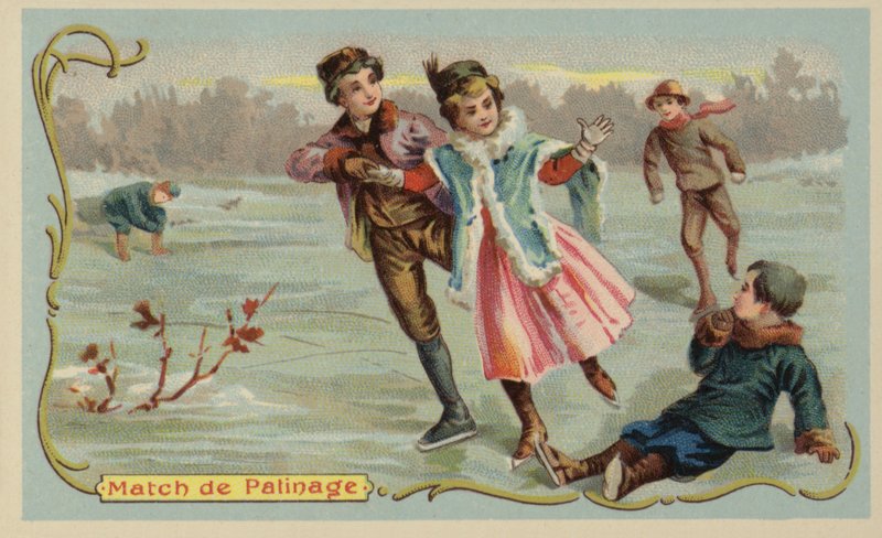 Skøyter (chromolitho) av French School