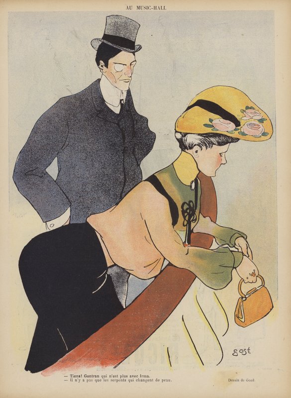 Illustrasjon for Le Rire (farge litho) av French School