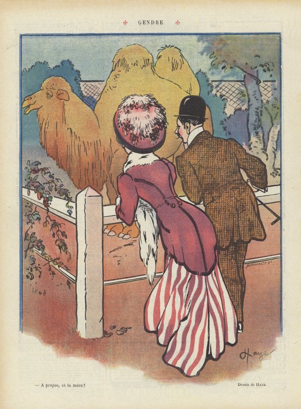 Illustrasjon for Le Rire (farge litho) av French School