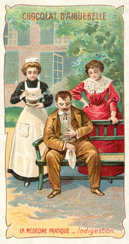 Fordøyelsesbesvær (chromolitho) av French School