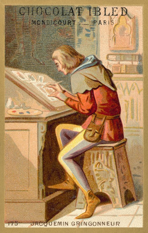 Jacquemin Gringonneur , fransk maler (chromolitho) av French School