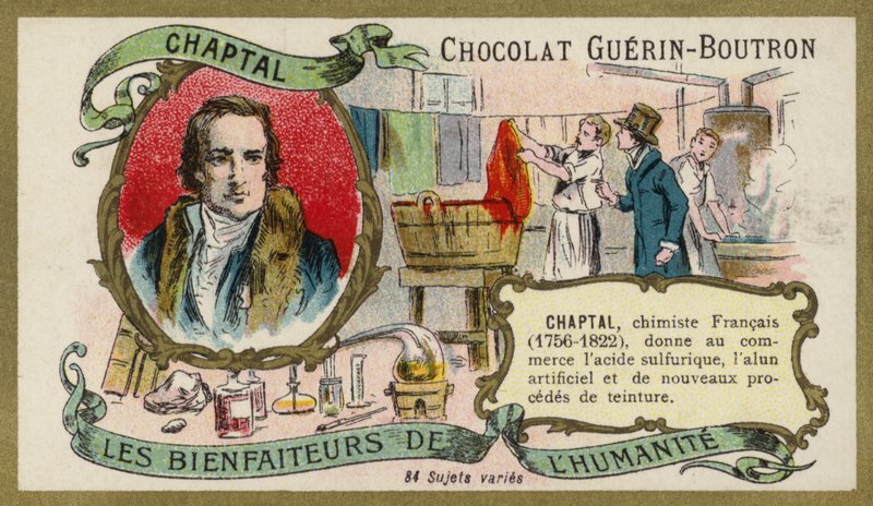 Jean-Antoine Chaptal , fransk kjemiker (chromolitho) av French School