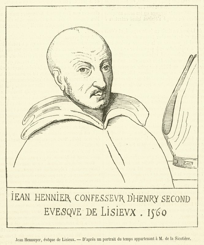 Jean Hénuier, biskop av Lisieux (gravering) av French School
