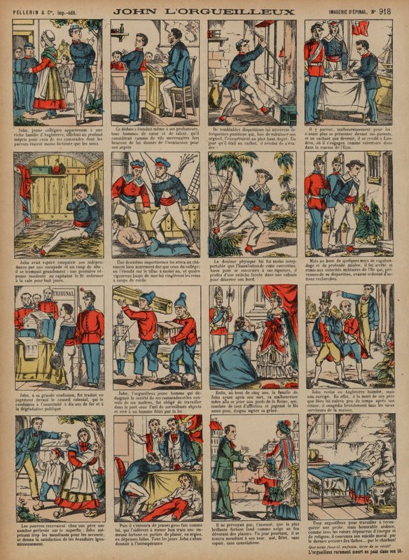 Johannes den stolte (farget gravering) av French School