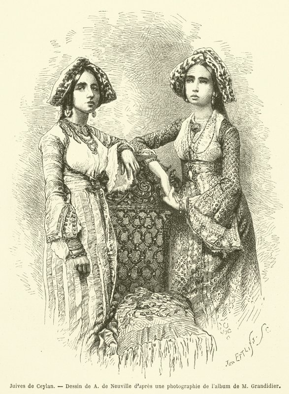 Jødisker fra Ceylon (gravering) av French School