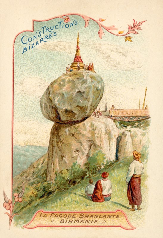 Kyactio Pagoda, Burma (Chromolitho) av French School