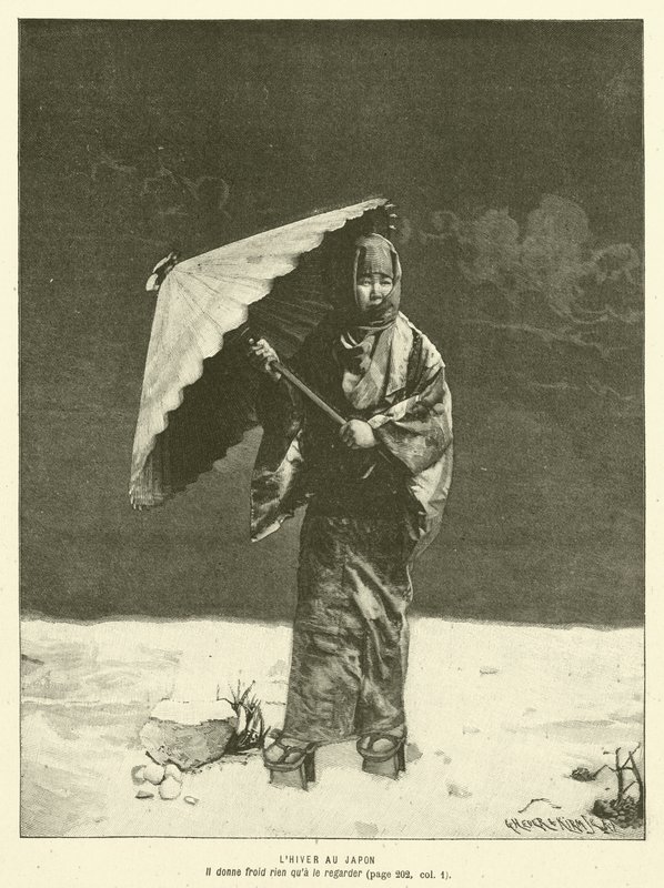 Vinter i Japan (gravering) av French School