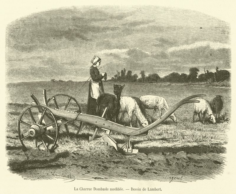 Den modifiserte Dombasle-plogen (gravering) av French School