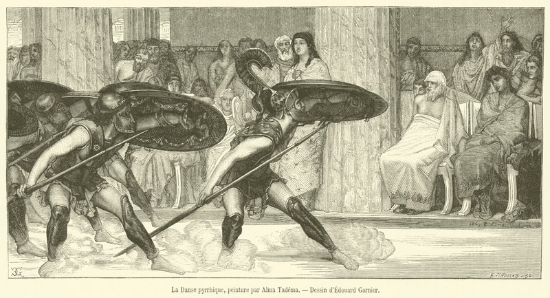 Pyrrhusdansen (gravering) av French School