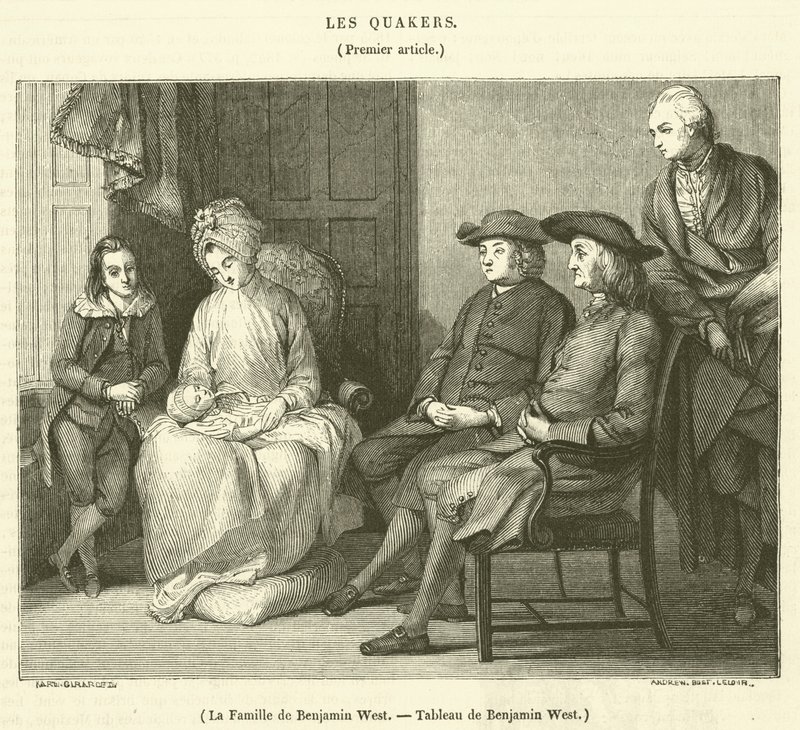 Familien til Benjamin West (gravering) av French School