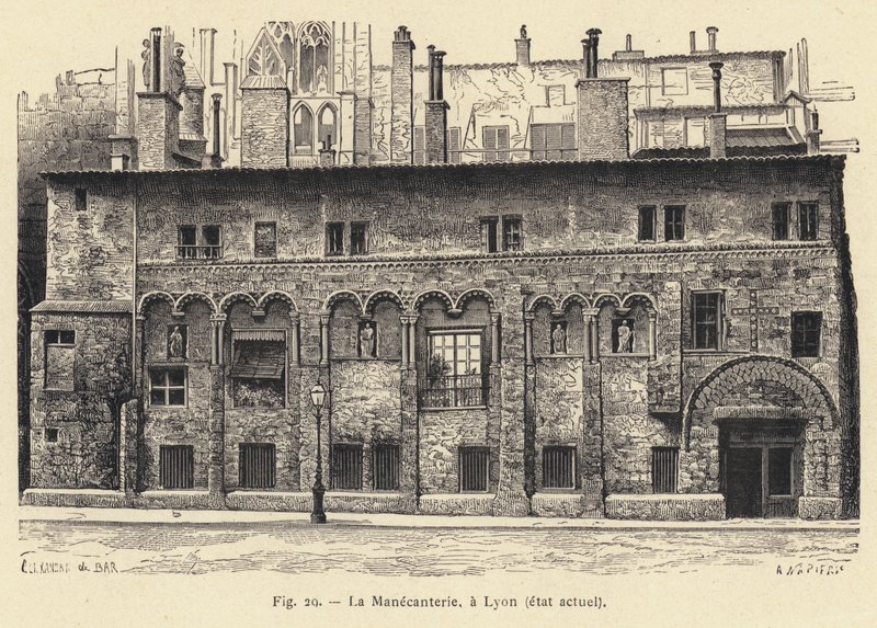 The Manecanterie, i Lyon, nåværende tilstand (gravering) av French School